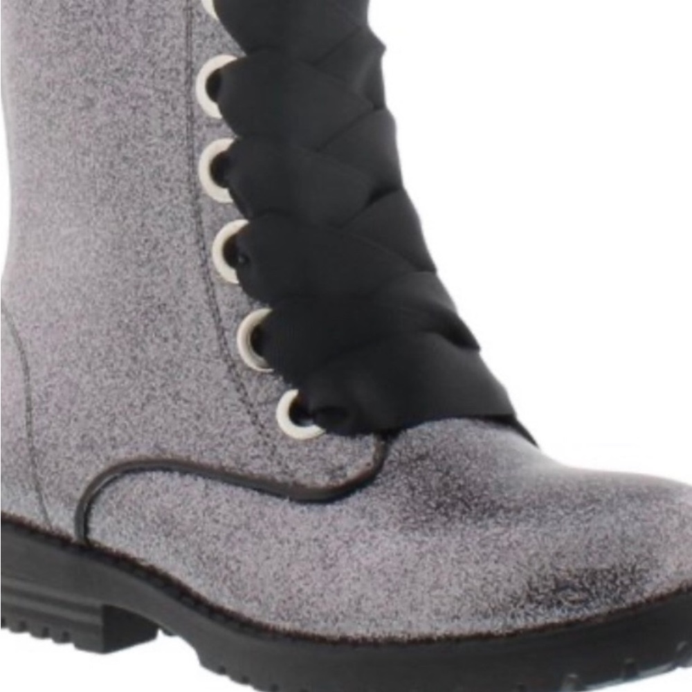 Girls Metallic Moto boots size 2